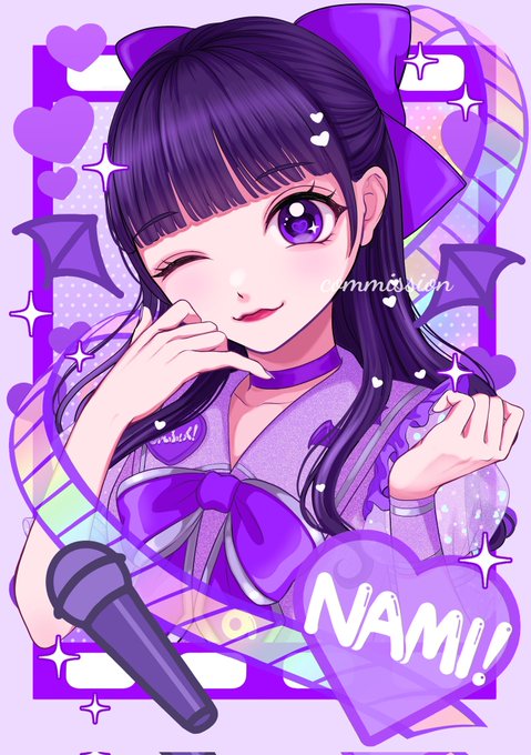 「black hair purple theme」 illustration images(Latest)