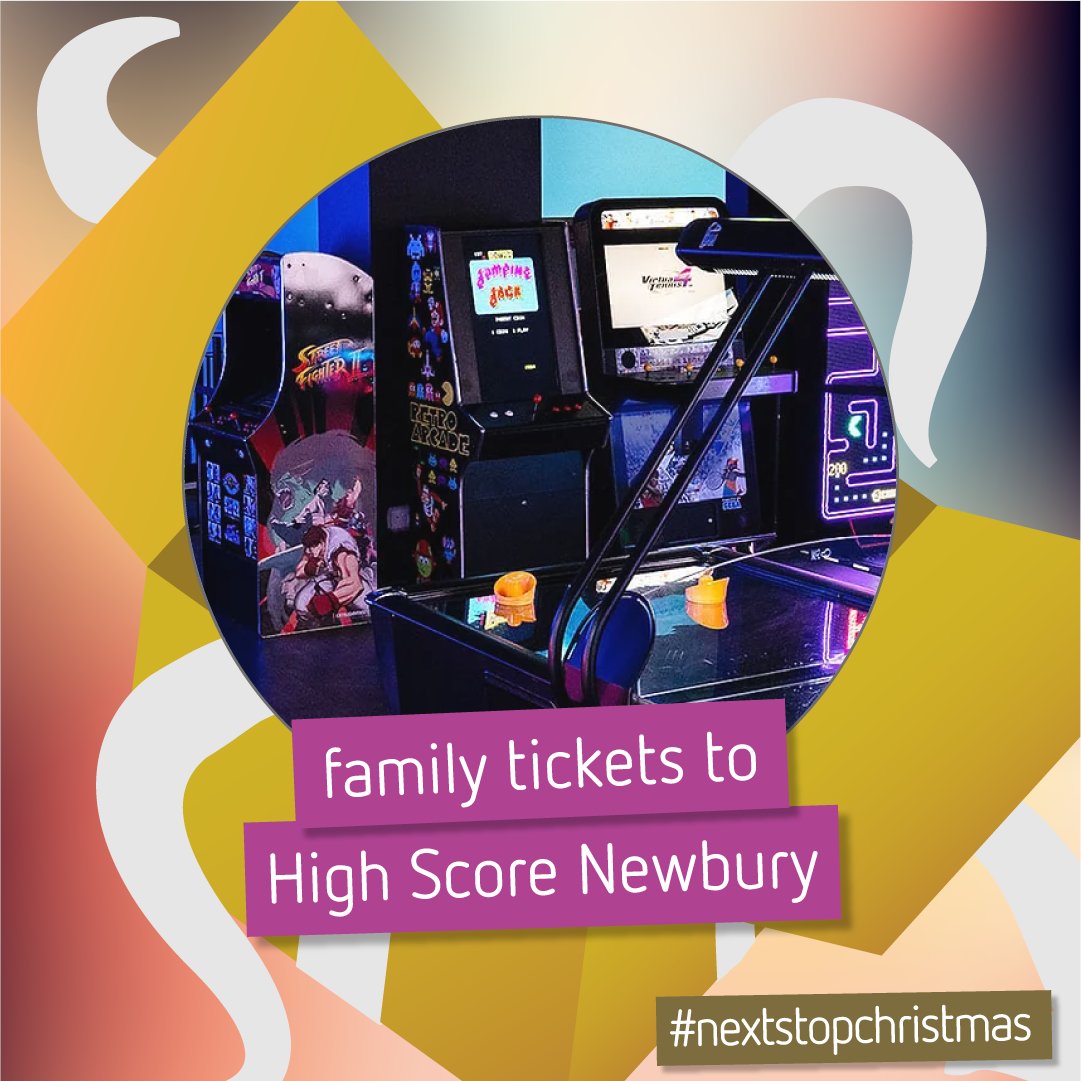 Just 1 week to go until Christmas & we have two prizes up for grabs today! A family ticket for 4 and a pair of tickets, both for an hour of unlimited arcade gaming at High Score Newbury! To win, simply tell us what your favourite game to play at Christmas is? #nextstopChristmas