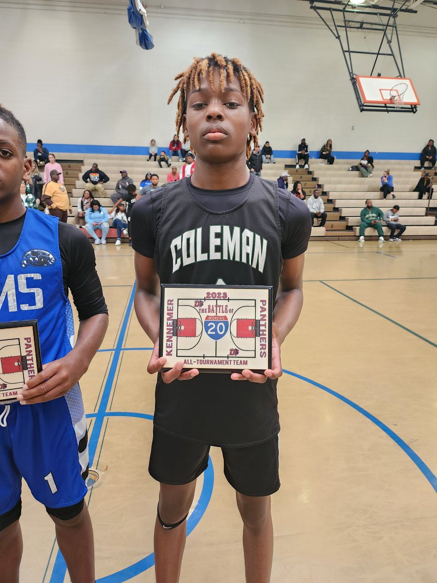 DwightDaman's tweet photo. I want to thank all the participants  schools for being apart of this year "The Battle of I-20" M. S. tourney; Rich. Allie, Wax. Coleman, Byrd, Reed, Crowley, GracePrep &amp; Uplift Acsend &amp; Kennemer.

All-Tournament team select; 7th grade
Wax. Coleman(2), Rich. Allie(2), Crowley (1) https://t.co/IwNiuxho2z