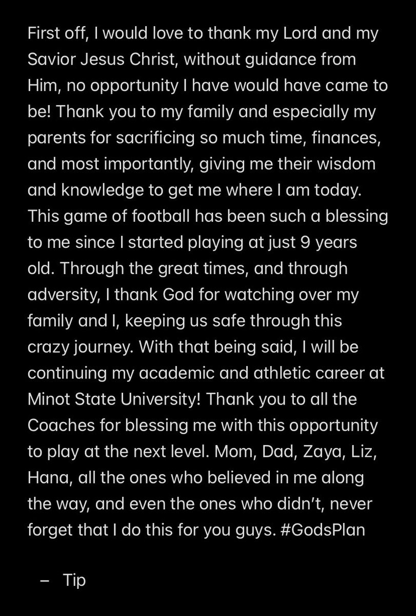 TIPISONE MANU III † (@tipisonemanu) on Twitter photo Thank you God!! ❤️💚 <a href="/MSUBeaversFB/">Minot State Football</a> <a href="/Coach_MikeBruno/">Michael Bruno</a> <a href="/CoachFam/">Coach Mike Famiglietti “Fam”</a> <a href="/coachshields/">Ian Shields</a> <a href="/Coach_D_Mac/">Darryl McBride Jr</a> <a href="/TomSimi/">Tom Simi</a> <a href="/BeforeYouGoPro/">Before You Go Pro</a> <a href="/mteal24/">Marcus Teal</a> <a href="/SVHSGrizzFB/">SVHS Grizz Football</a> #Committed #GoBeavs #AllGloryToGod Thank you God!! ❤️💚 <a href="/MSUBeaversFB/">Minot State Football</a> <a href="/Coach_MikeBruno/">Michael Bruno</a> <a href="/CoachFam/">Coach Mike Famiglietti “Fam”</a> <a href="/coachshields/">Ian Shields</a> <a href="/Coach_D_Mac/">Darryl McBride Jr</a> <a href="/TomSimi/">Tom Simi</a> <a href="/BeforeYouGoPro/">Before You Go Pro</a> <a href="/mteal24/">Marcus Teal</a> <a href="/SVHSGrizzFB/">SVHS Grizz Football</a> #Committed #GoBeavs #AllGloryToGod