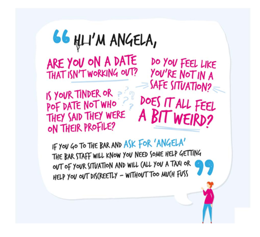 Off out for Christmas? Feeling a bit uncomfortable on a date and need to get out as you don't feel safe? Remember to ASK FOR ANGELA. This is a widely recognised scheme to ensure everyone is safe when on a night out. #lovetipton @AskForAngela @sandwellcouncil @sandwellpolice