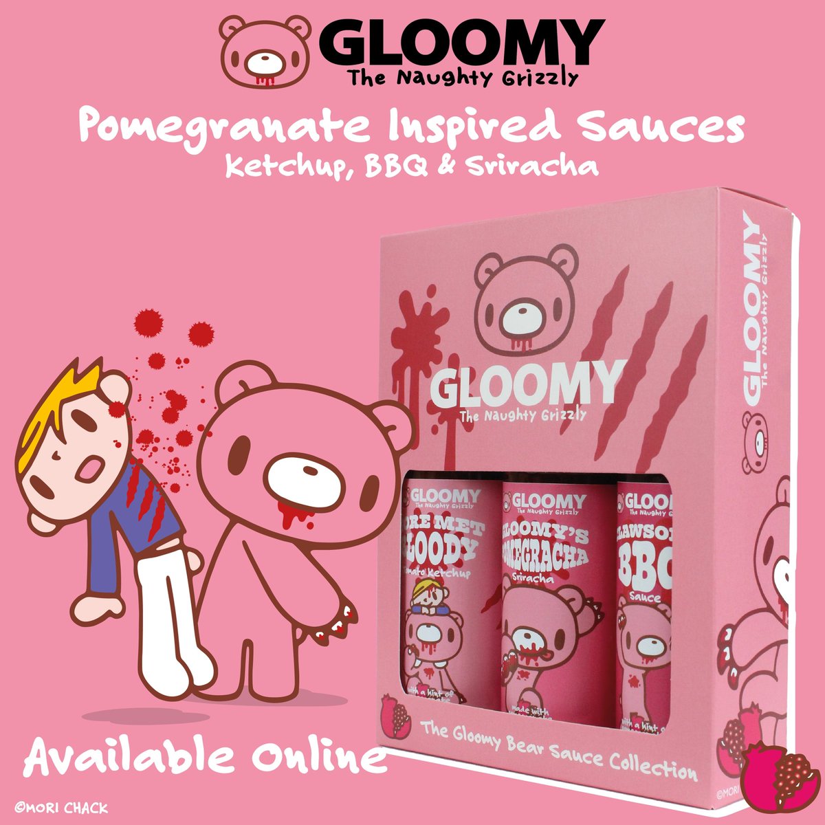 Grab your @GloomyBearStore sauce collection online at kawaiisosu.com #gloomybear #sauces #ketchup