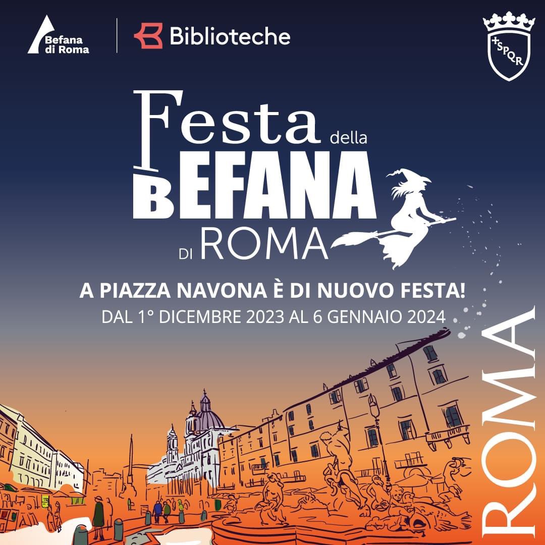 #bibliotechediroma torna a Piazza Navona per la 𝐅𝐞𝐬𝐭𝐚 𝐝𝐞𝐥𝐥𝐚 𝐁𝐞𝐟𝐚𝐧𝐚! Un grande stand con un ricco programma di attività, con proposte ludico-culturali, in collaborazione con l’associazione il Flauto Magico, 𝐟𝐢𝐧𝐨 𝐚𝐥 𝟔 𝐠𝐞𝐧𝐧𝐚𝐢𝐨! bit.ly/3GKYywl