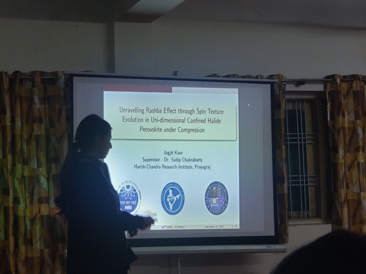 I am glad to get an opportunity to share my research in the recently concluded MRSI-2023 held in IIT-BHU. This was my first oral presentation which was a great learning experience. Thanks to my guide Dr. Sudip Chakraborty for encouragement.
<a href="/IITBHU_Varanasi/">IIT (BHU), Varanasi</a> 
<a href="/AllahabadHri/">HRI Allahabad (Prayagraj)</a>