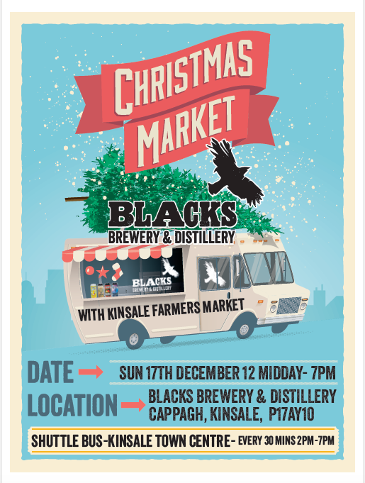 ✨ TODAY'S THE DAY!! ✨ Join the merriment and mischief of the @kinsalefarmersmarket Christmas Market at @blacksbrewery today December 17th from 12 - 7pm!!🥳🍻