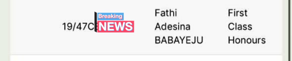 Officially a graduate! 🚀🚀
BSc. Computer Science (First Class Honours). 

I want to thank God, my parents, and my friends for being there for me at every step of the way. 

A big part of my story is my community @gdsc_kwasu. Thank you for contributing to my journey as a SWE
