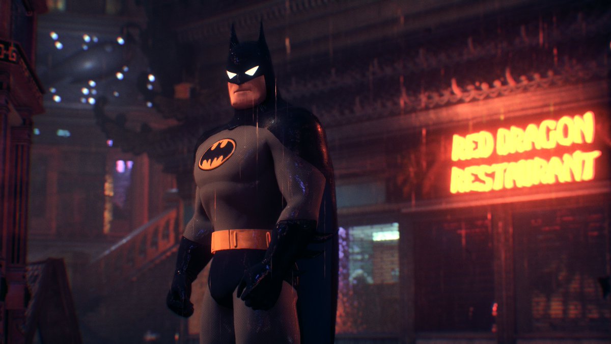 Batman The Animated Series skin in Arkham Knight. God bless modders, man., image size:1200x675
