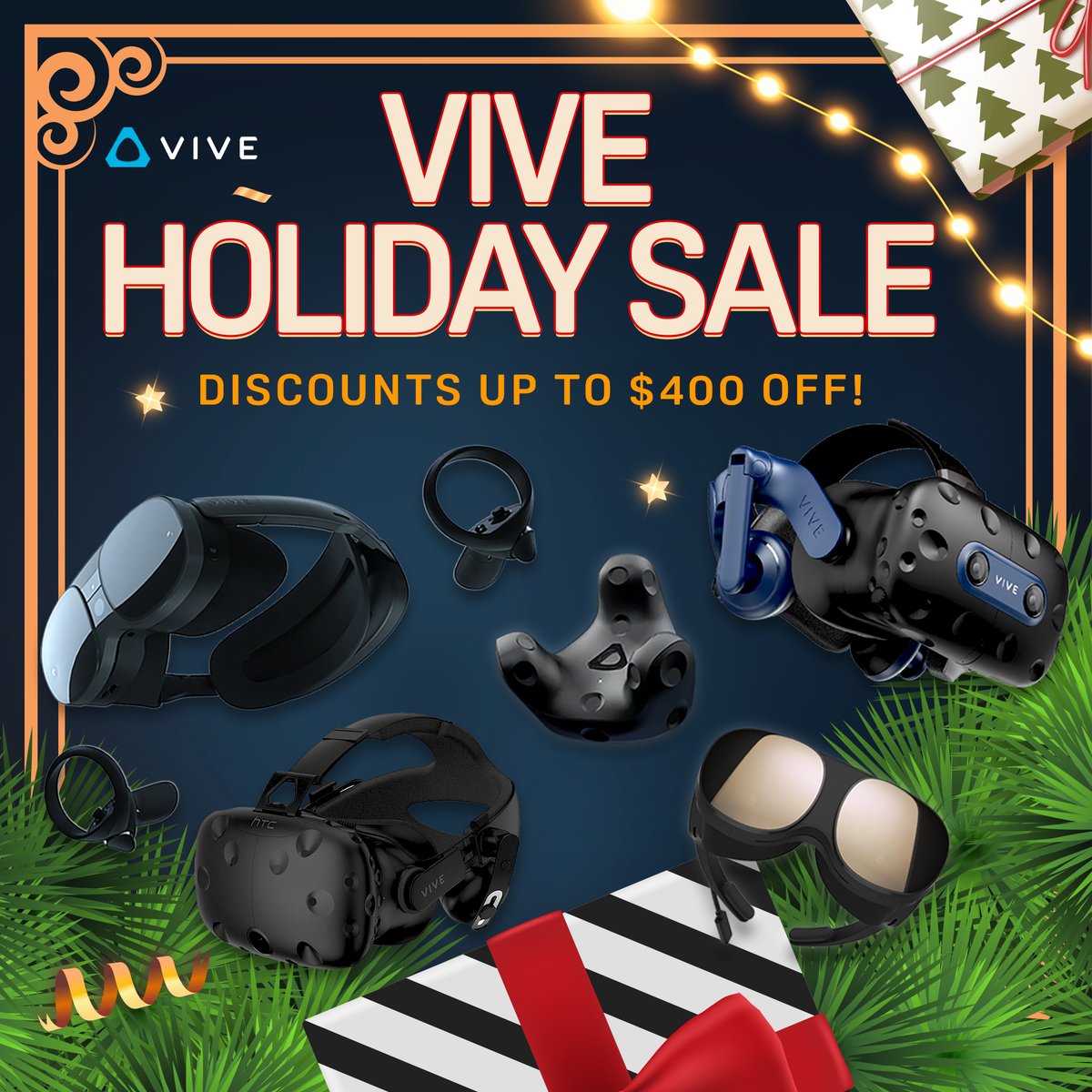 Our Holiday Sale wraps up today! 🎁 Grab the best discounts while you still can: htcvive.co/VHS23X #VR #VIRTUALREALITY #TECH #VRTECH #GADGETS #GIFTGUIDE #GIFTING #CHRISTMASGIFT #STOCKINGSTUFFER #CHRISTMASSALE #HOLIDAYSALE #ENDOFYEARSALE