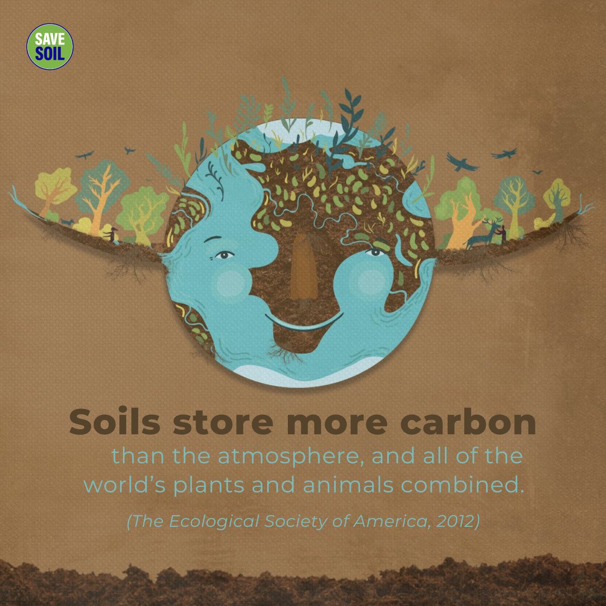 cpsavesoil's tweet image. How to bring down CO2 to pre-industrial-era levels?

The potential to do this lies underneath our feet, in the soil and vegetation that grows in it. The carbon in soil - in the form of soil organic matter like animal and plant litter - is vital both for climate change control,…
