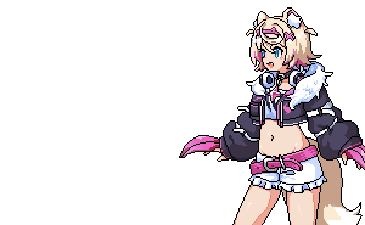 Pixel FUWAMOCO BAUBAU~~ #FWMCpix #pixelart #ドット絵