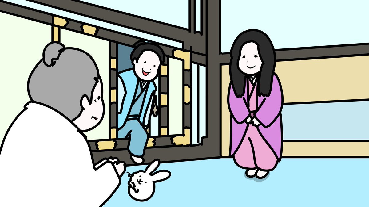japanese clothes black hair kimono multiple boys 2boys smile 1girl  illustration images