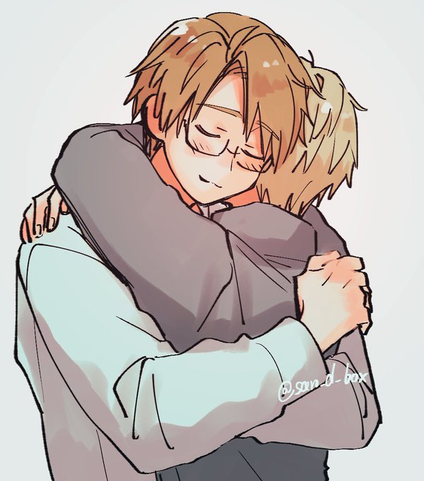 「brothers hug」 illustration images(Latest)