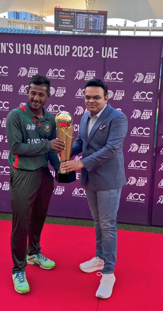The new #U19AsiaCup champion- Bangladesh 😎🇧🇩🤞 
World cup next 👀👀
#Cricket #BanvsUAE