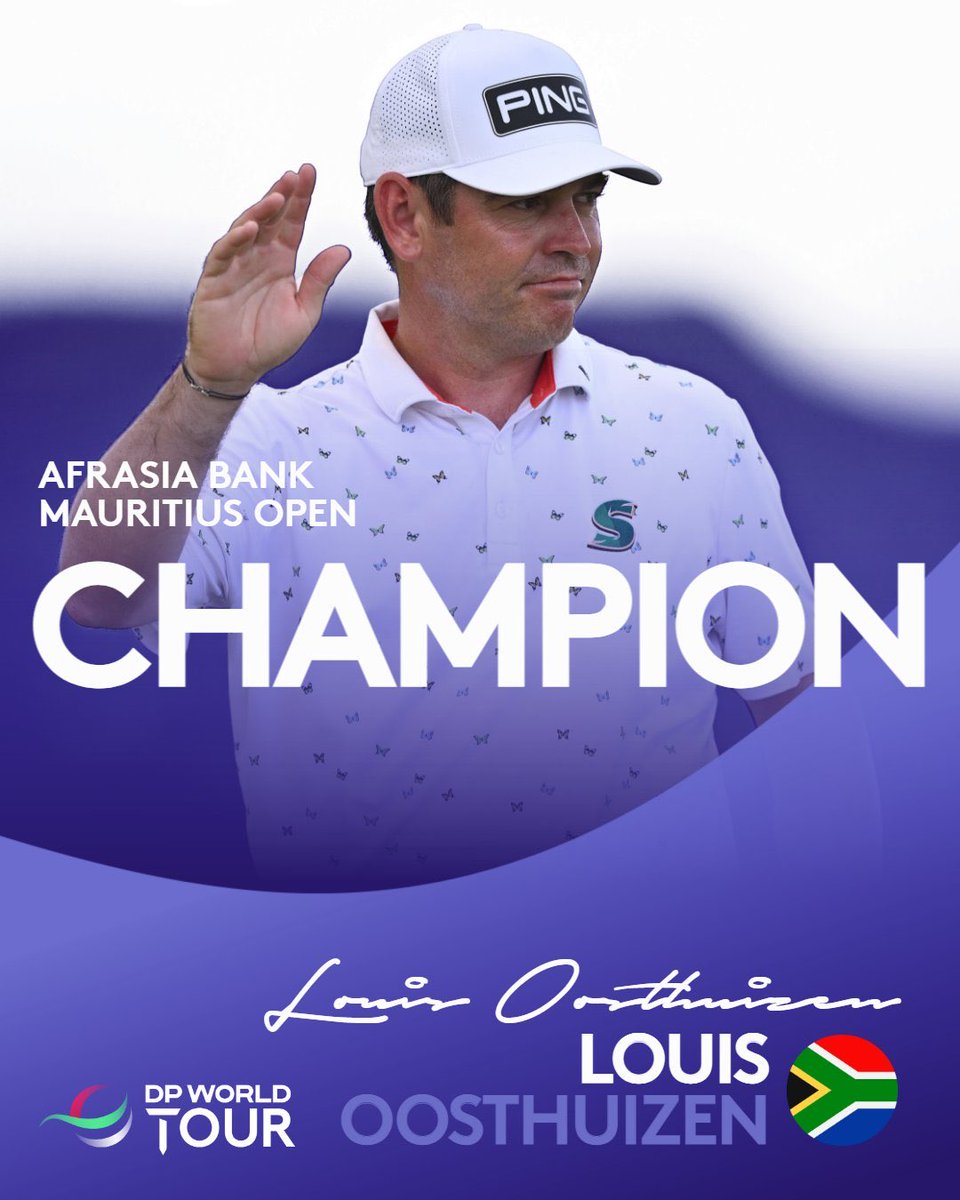 Louis Oosthuizen goes back-to-back 🏆

He wins the AfrAsia Bank Mauritius Open title!

#AfrAsiaBankMauritiusOpen