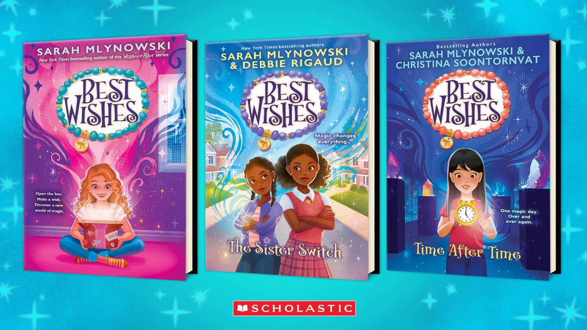 A magical series brimming with humour, heart and adventure! 💫 ✨ Best Wishes (Best Wishes #1) The Sister Switch (Best Wishes #2) Time After Time (Best Wishes #3) Available now! @SarahMlynowski @debbierigaud @soontornvat