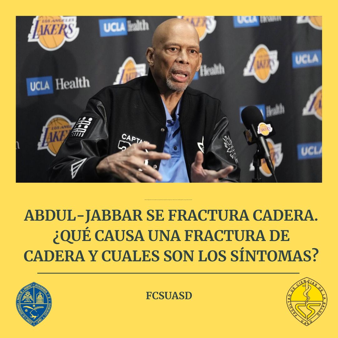 Abdul-Jabbar se fractura cadera. ¿Qué causa una fractura de cadera y cuales son los SÍNTOMAS?
web.facebook.com/photo/?fbid=39…
.
#KareemAbdul #Lakers #lesion #cadera #NBA #UASD #FCS @JLMendoza_ @Orlandomendez7 @HGomez27 @Lakers @LosLakers @LakersEnEspanol
