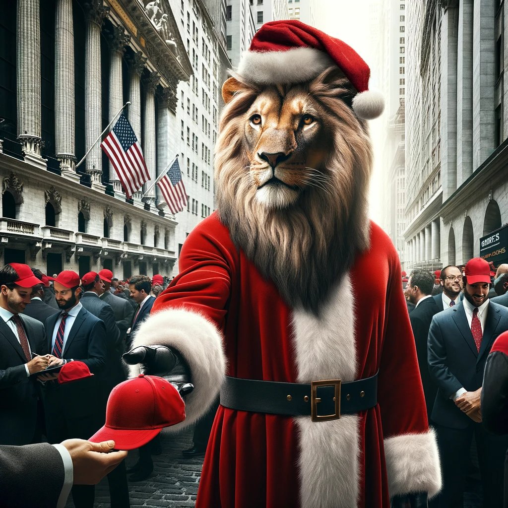 🎅 On the 6th Day of Christmas, Wildcat Santa brings a style to Degens! 🎁✨ 🧢 7 RED HATS!🧢 Today, our dapper lion Santa strides confidently through the Xverse, ready to bestow the six most stylish, ambitious, and enthusiastic wildcats with unique, sleek red hats! 🏙️🌟…