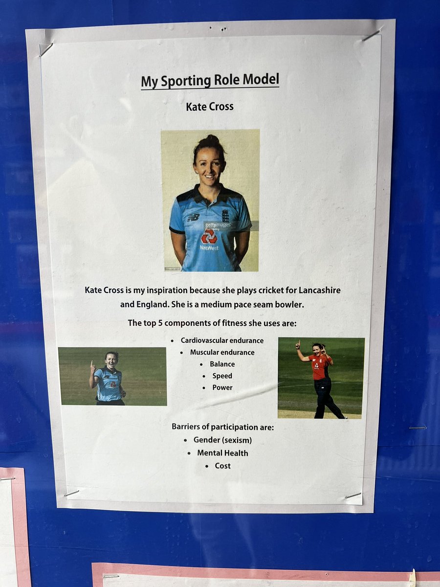 Jen_Barden's tweet image. Love heading into a school seeing @katecross16 @natsciver on the walls as role model projects! The power of sport! #femalerolemodels 👏❤️