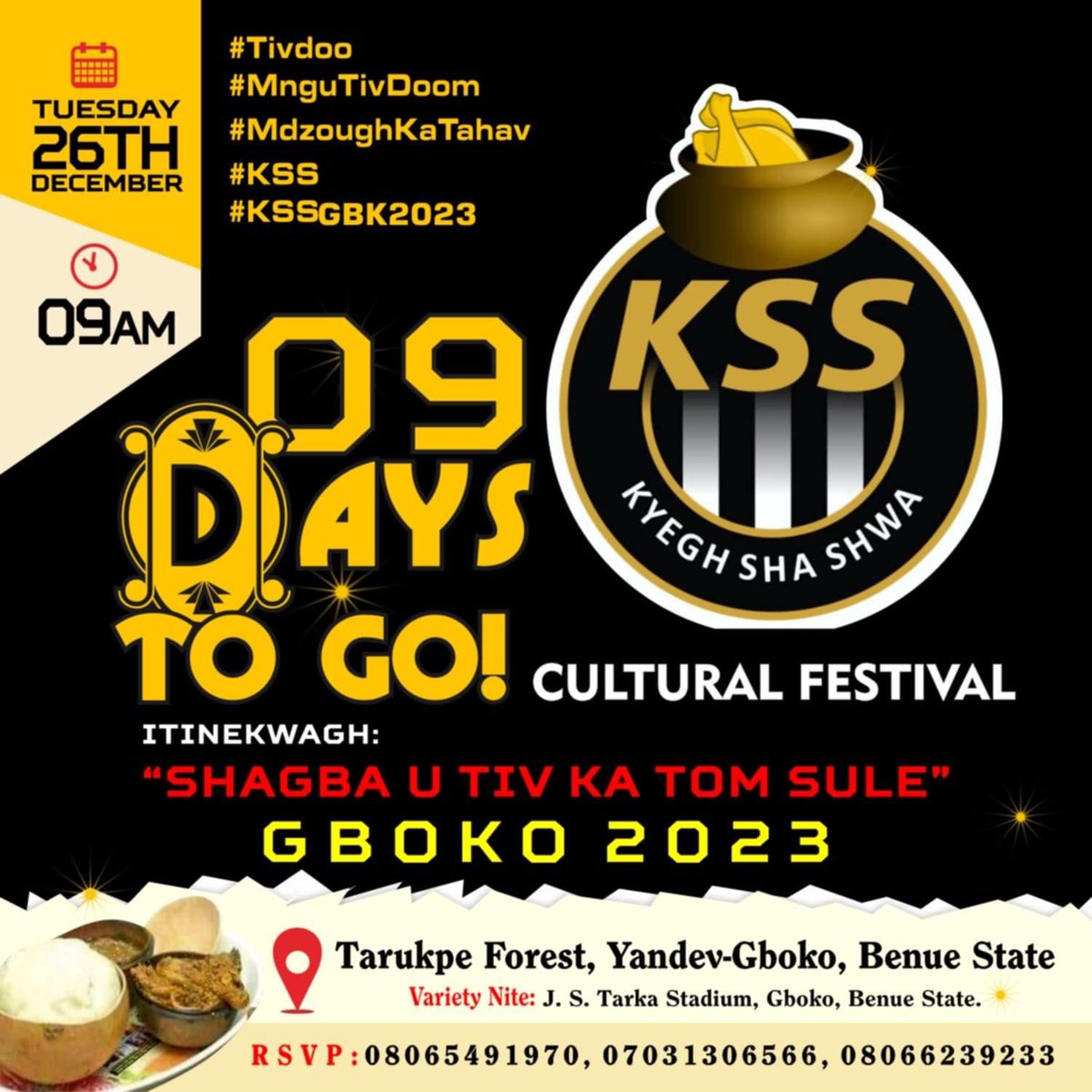 KSSFestival's tweet photo. Are you ready?
Kwagh cii ka Gboko https://t.co/zTqGtWhOcy