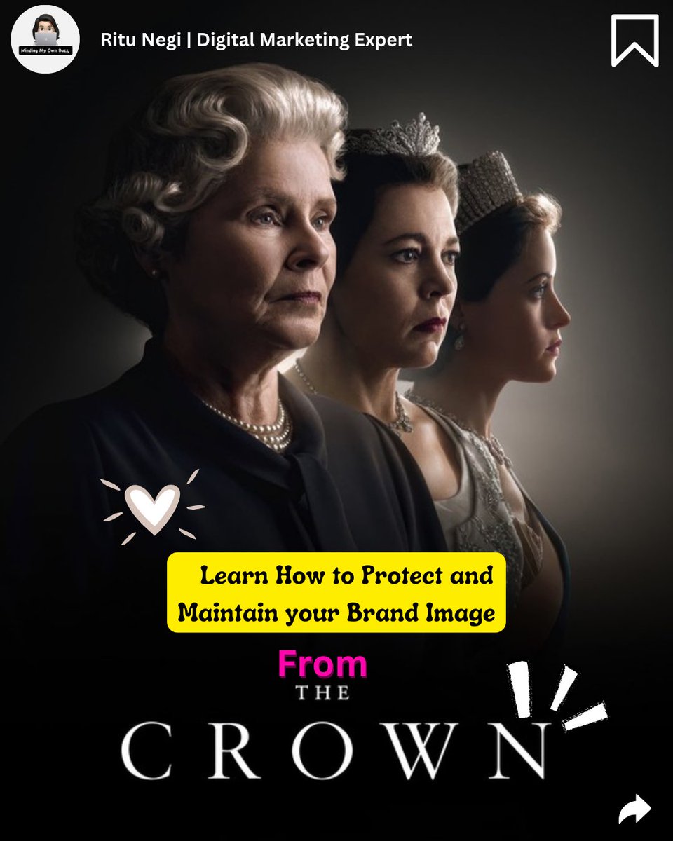 Learn how to protect and maintain your business brand inspired by #thecrown edition. Check it out here: shorturl.at/qrEQS #marketing #business #brand #socialmedia