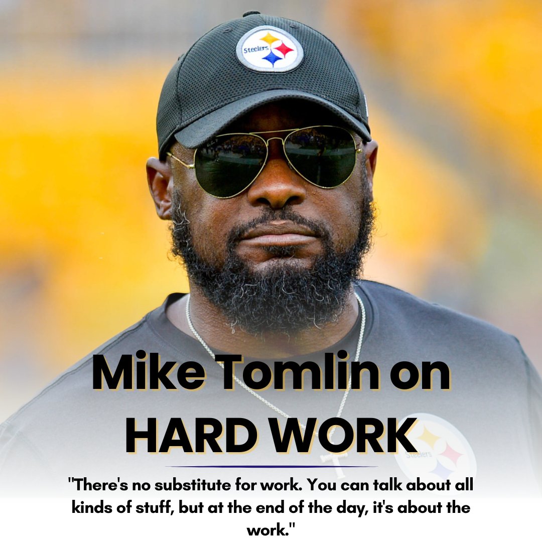 Mike Tomlin said, "There's no substitute for work. You can talk about all kinds of stuff, but at the end of the day, it's about the work."

Success comes from doing the work.

It takes discipline, commitment, and sacrifice.

People notice when you succeed, but they don't see the