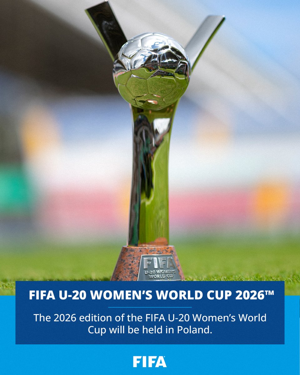 Meanwhile, the 2026 edition of the #U20WWC will take place in Poland 🇵🇱.