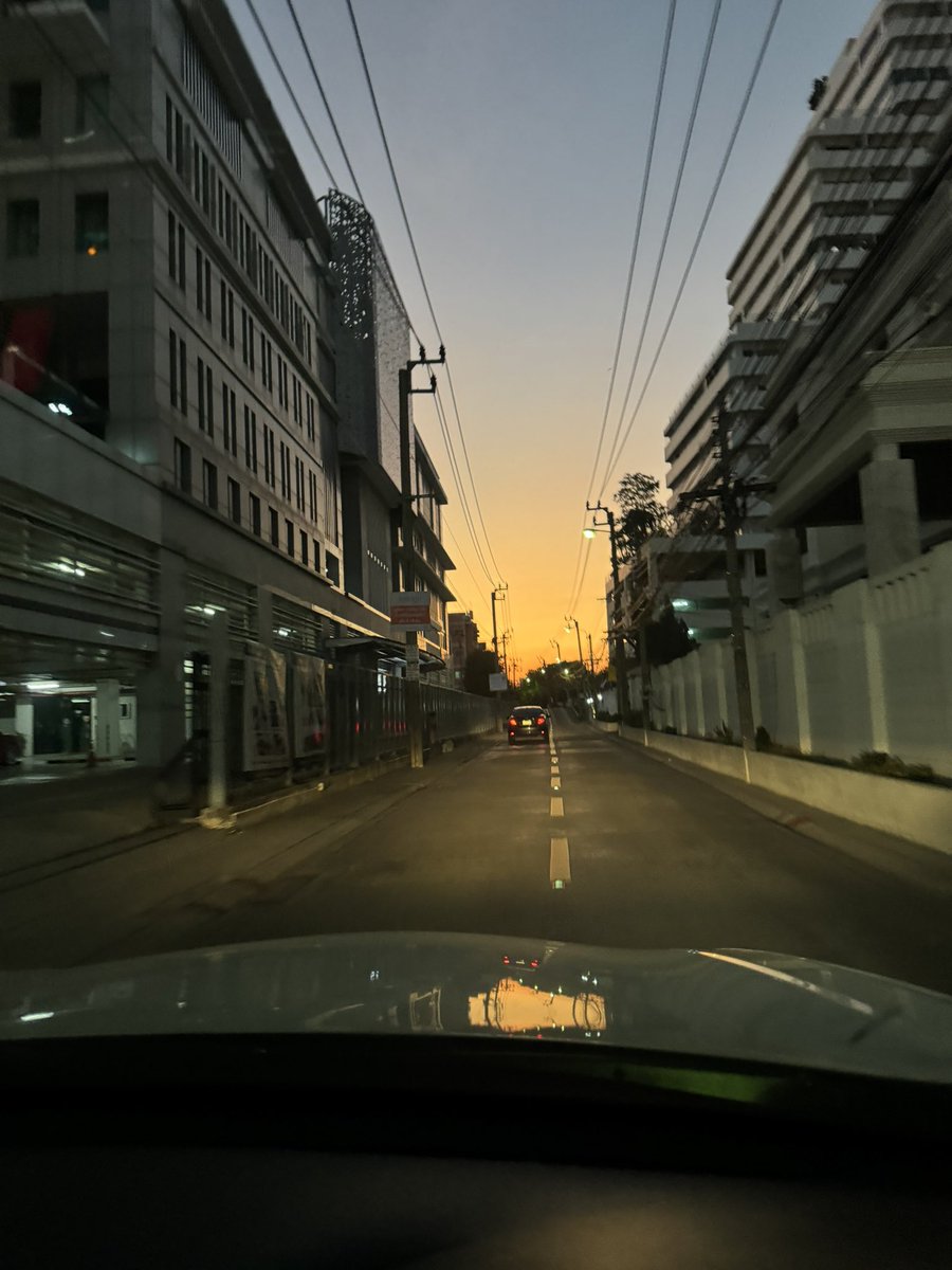 The neighbourhood at dusk.