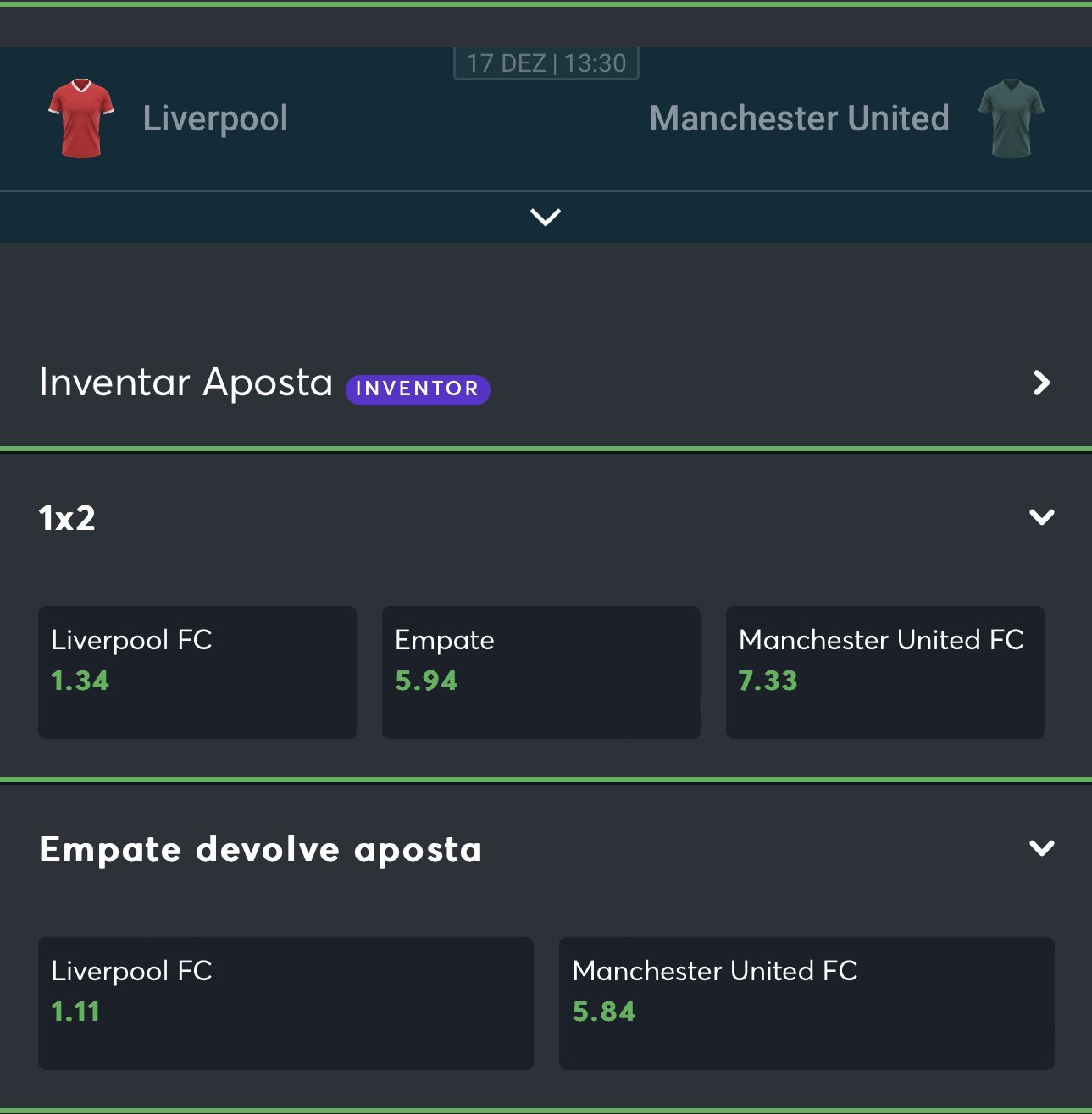 Planeta do Futebol 🌎 on X: Jogão daqui a pouco! Às 13h30 a bola rola para  Liverpool x Manchester United! Fala aí, qual a BOA pra apostar nesse jogo?  👀 Vem fazer