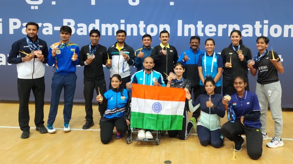 Indian Para Team Won 14 Medals at Dubai Para Badminton International