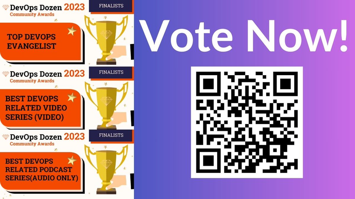 🗳️ Calling all DevOps enthusiasts! Cast your vote for us and help us take home three #DevOpsDozen trophies 🏆 devopsparadox.com/vote #SupportOurTeam