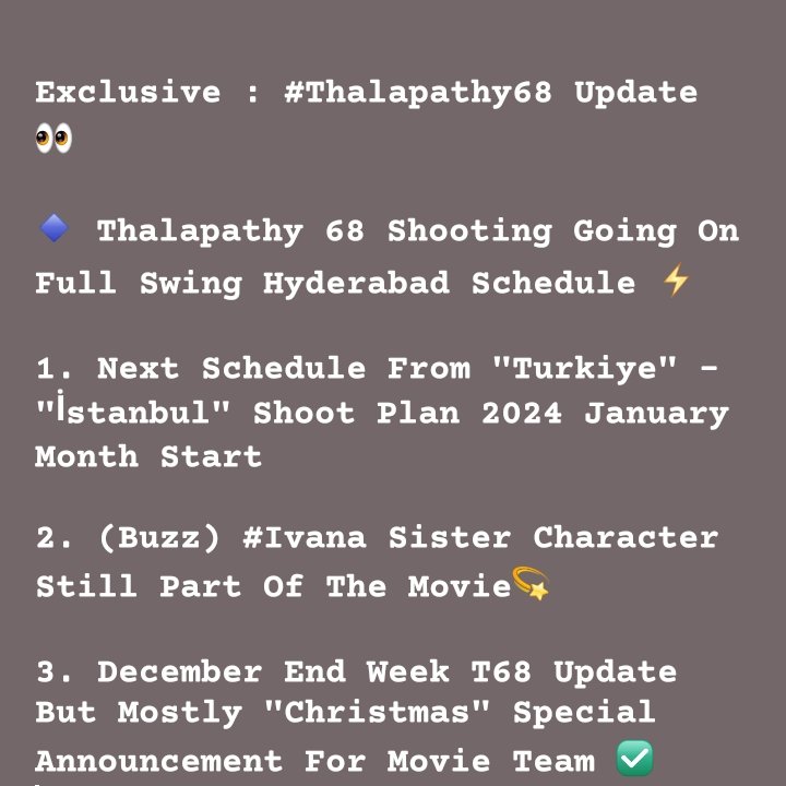 Exclusive : #Thalapathy68 Update 👀