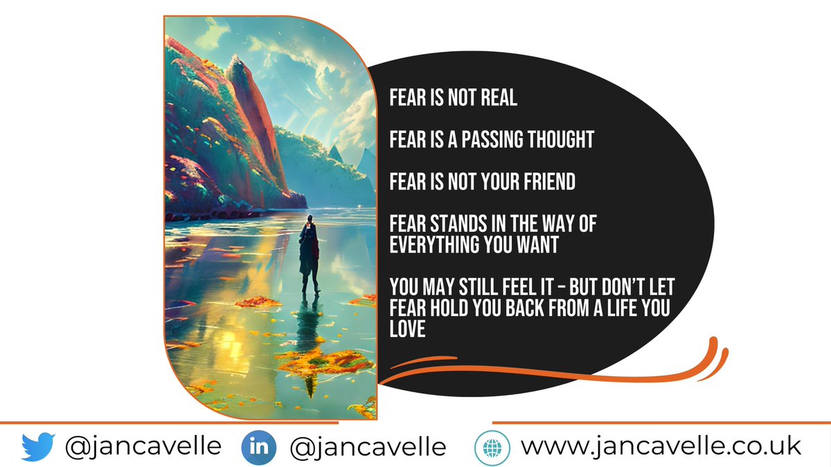 Fear isn't real - it is just a thought in your head that you let become an emotion and then stop you from following your dreams
#StartForSuccess