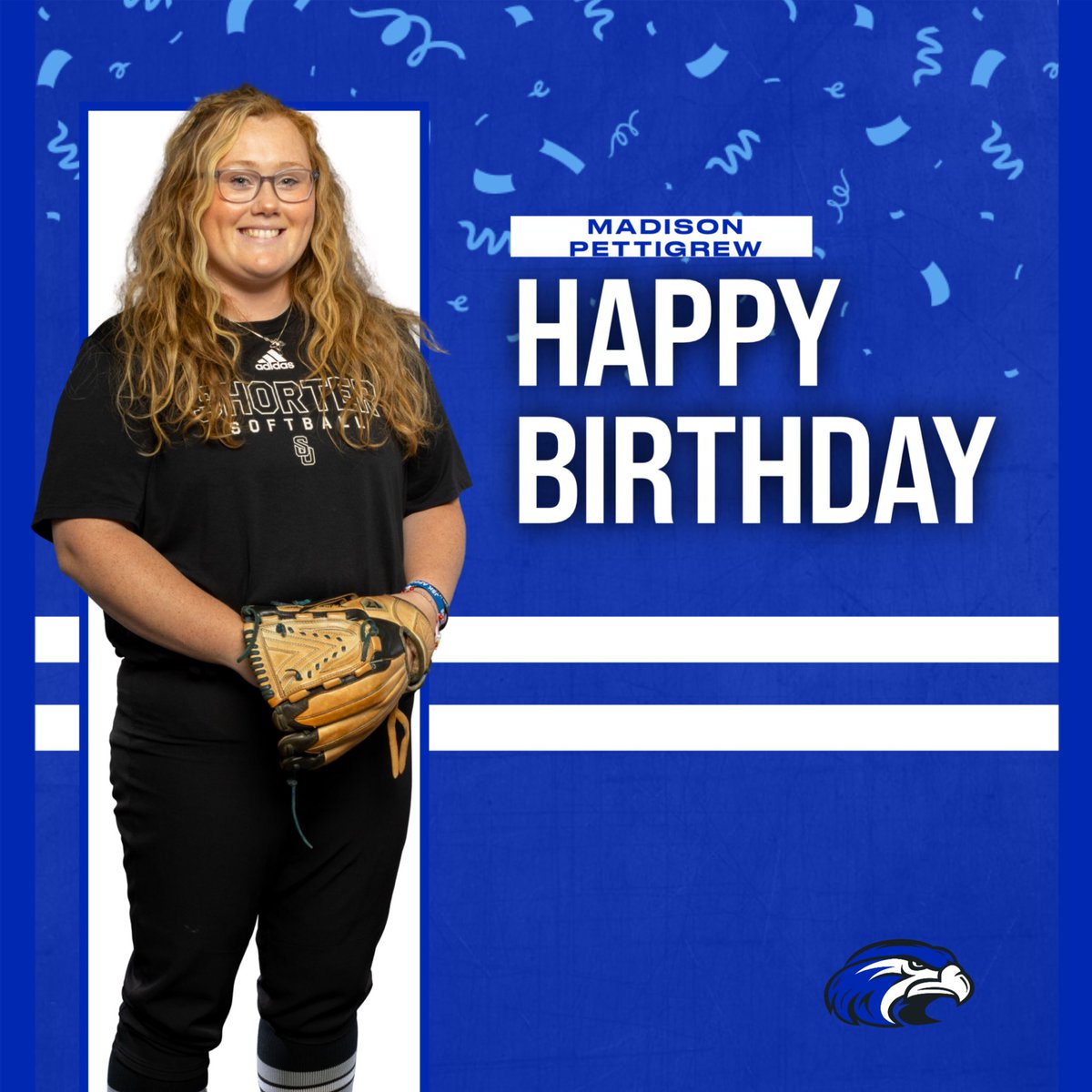 Happy Birthday to Senior pitcher Madison Pettigrew! 🥳🎂✨🩵