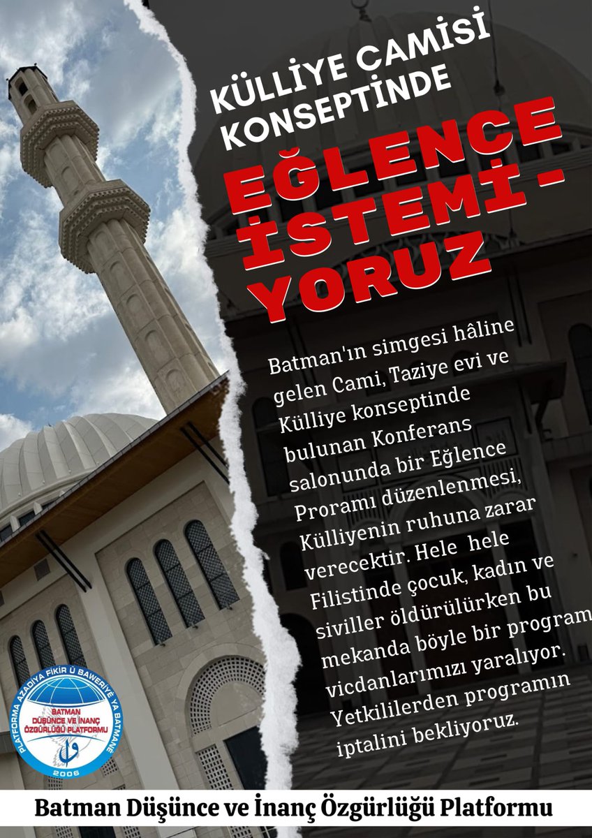 Esentepe Külliye Camisi Konseptinde Eğlence Programları, Konseptin Ruhuna Aykırıdır...