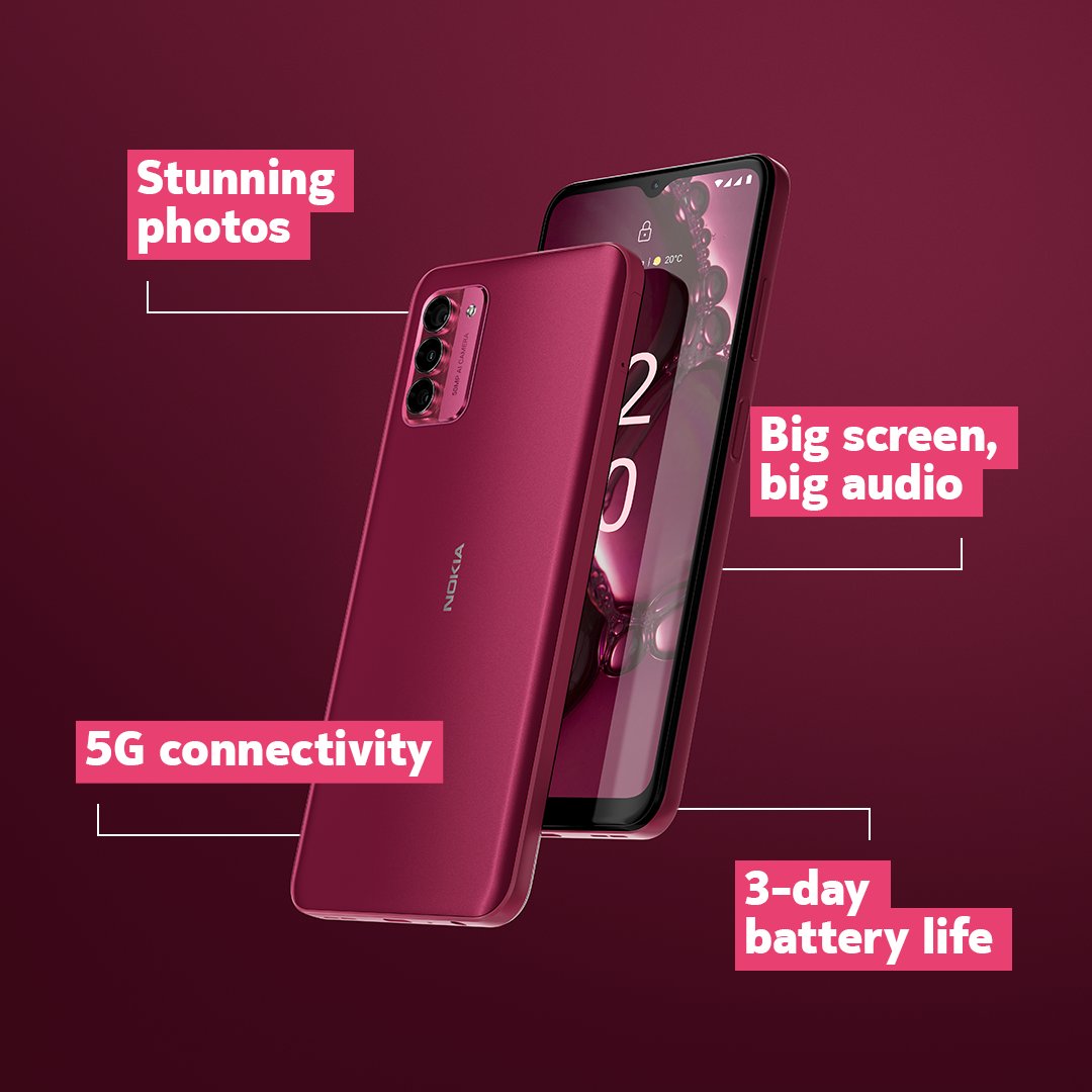 Where style meets 5G performance. Get yours now! 💖 🌟 nokia.ly/3Piw5TM