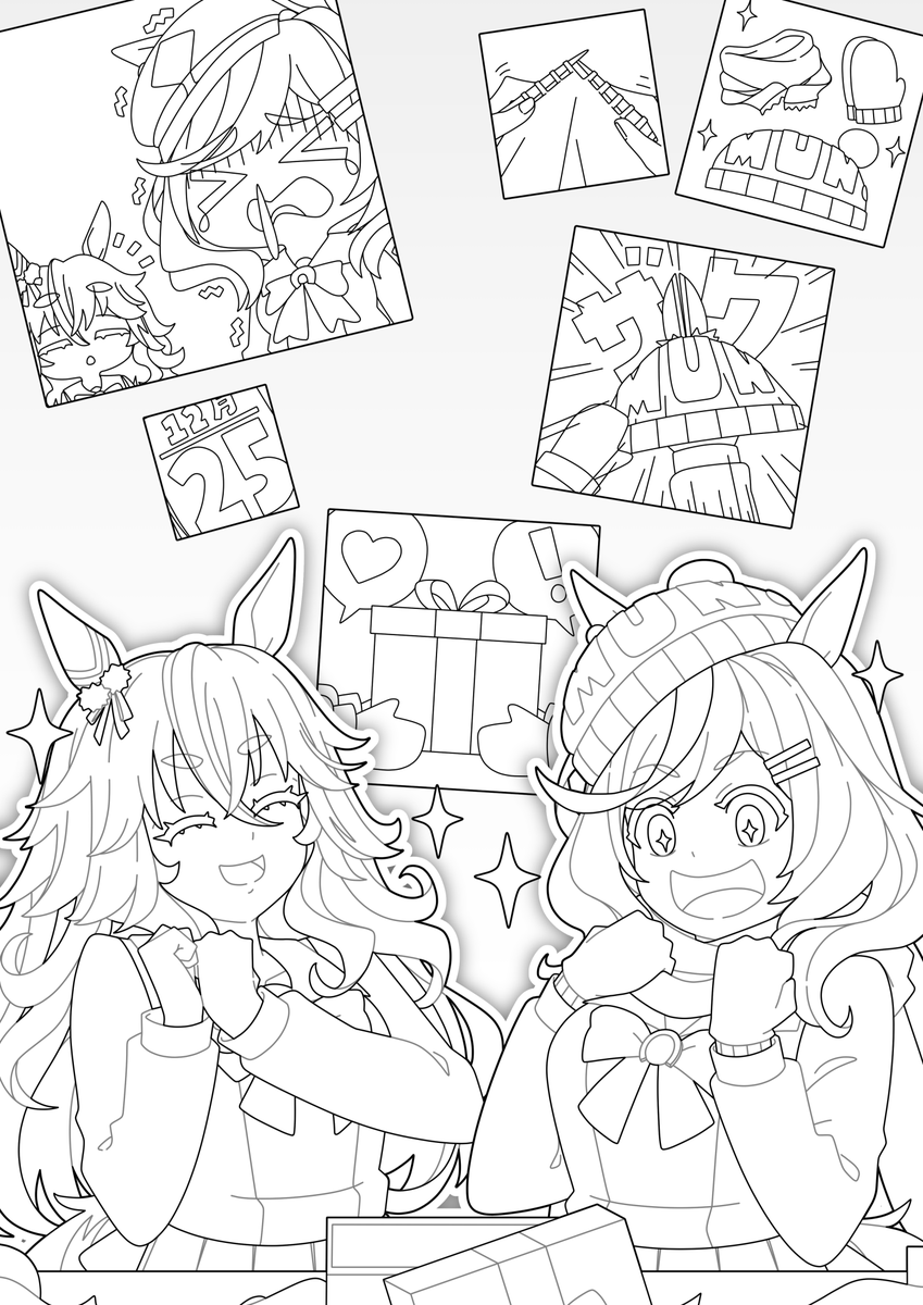 wonderful christmas (lineart - wip)