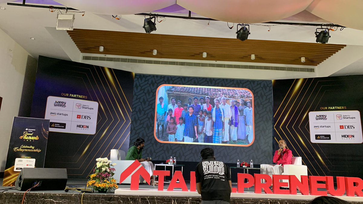vijaythirumalai's tweet photo. Awesome session with @svembu at #tamilsangamam , super thoughtful &amp; curated questions by @AmbiMoorthy 

Great show by Shyam, @krpraveenkrish &amp; entire @tamilpreneur - watch out they are building the Hamptons of TN! https://t.co/iK5gTgmAIm