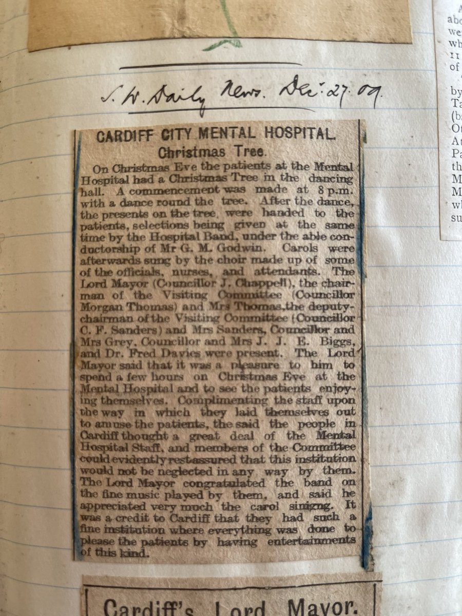 Today is #FestiveTraditions #ArchiveAdventCalendar @ARAScot A great #Tradition at the hospital was a concert on Christmas Eve and giving of presents to all the patients #ChristmasTree 📷 1st photo from @GlamArchives (1929) 📷 2nd and 3rd photos from red cuttings book