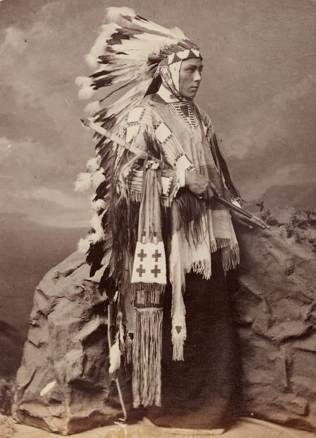 Garnet, an Oglala Lakota man. 1877. Photo by C.M. Bell.