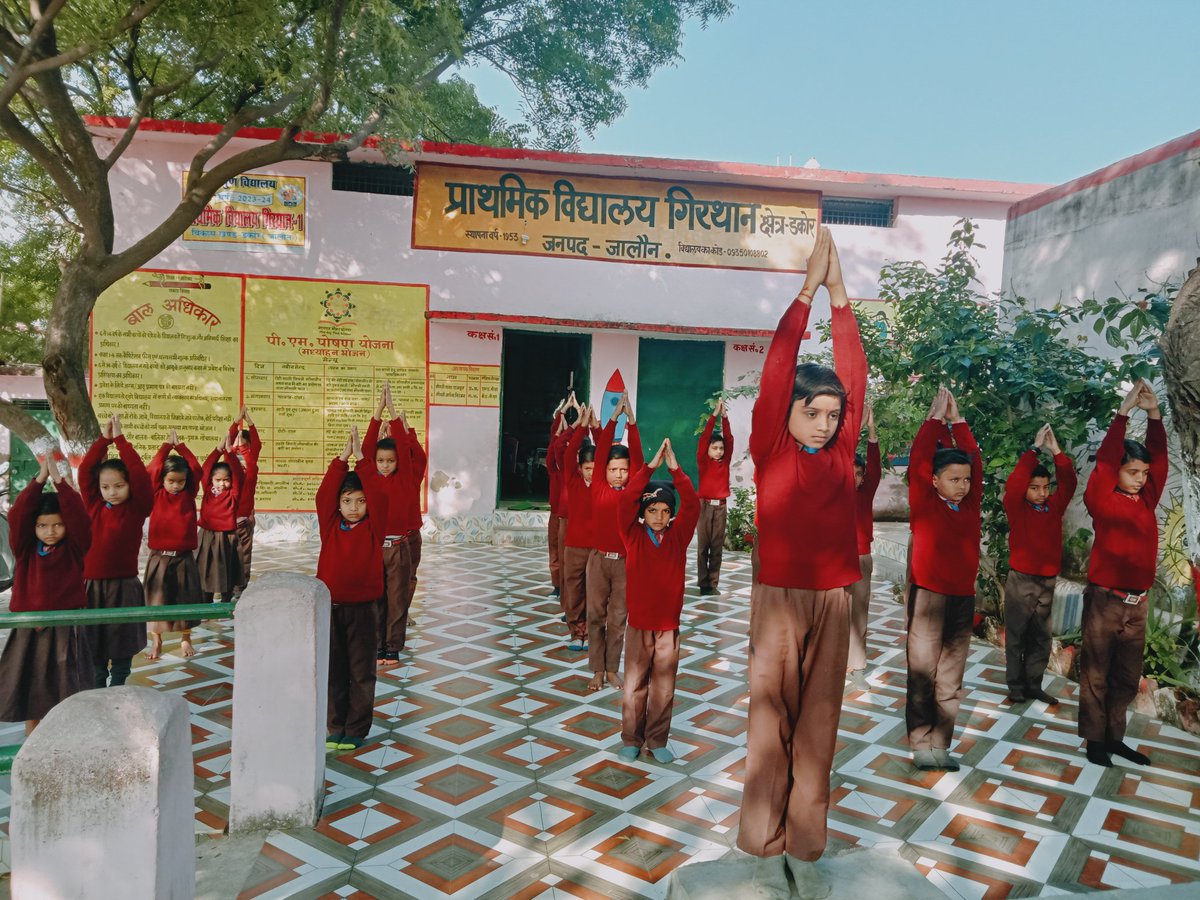 Yasha Rajput (@yasha_rajput_1) on Twitter photo प्राथमिक विद्यालय गिरथान-1 क्षेत्र-डकोर जिला -जालौन में पी.टी. व योगा करते हुए बच्चे। <a href="/basicshiksha_up/">Department Of Basic Education Uttar Pradesh</a> <a href="/BsaJalaun/">BSA Jalaun</a> <a href="/sarvestkumar/">Dr Sarvest Mishra (National Awardee Teacher)</a> <a href="/thisissanjubjp/">Sandeep Singh</a> <a href="/UPGovt/">Government of UP</a> @DM_Jalaun प्राथमिक विद्यालय गिरथान-1 क्षेत्र-डकोर जिला -जालौन में पी.टी. व योगा करते हुए बच्चे। <a href="/basicshiksha_up/">Department Of Basic Education Uttar Pradesh</a> <a href="/BsaJalaun/">BSA Jalaun</a> <a href="/sarvestkumar/">Dr Sarvest Mishra (National Awardee Teacher)</a> <a href="/thisissanjubjp/">Sandeep Singh</a> <a href="/UPGovt/">Government of UP</a> @DM_Jalaun