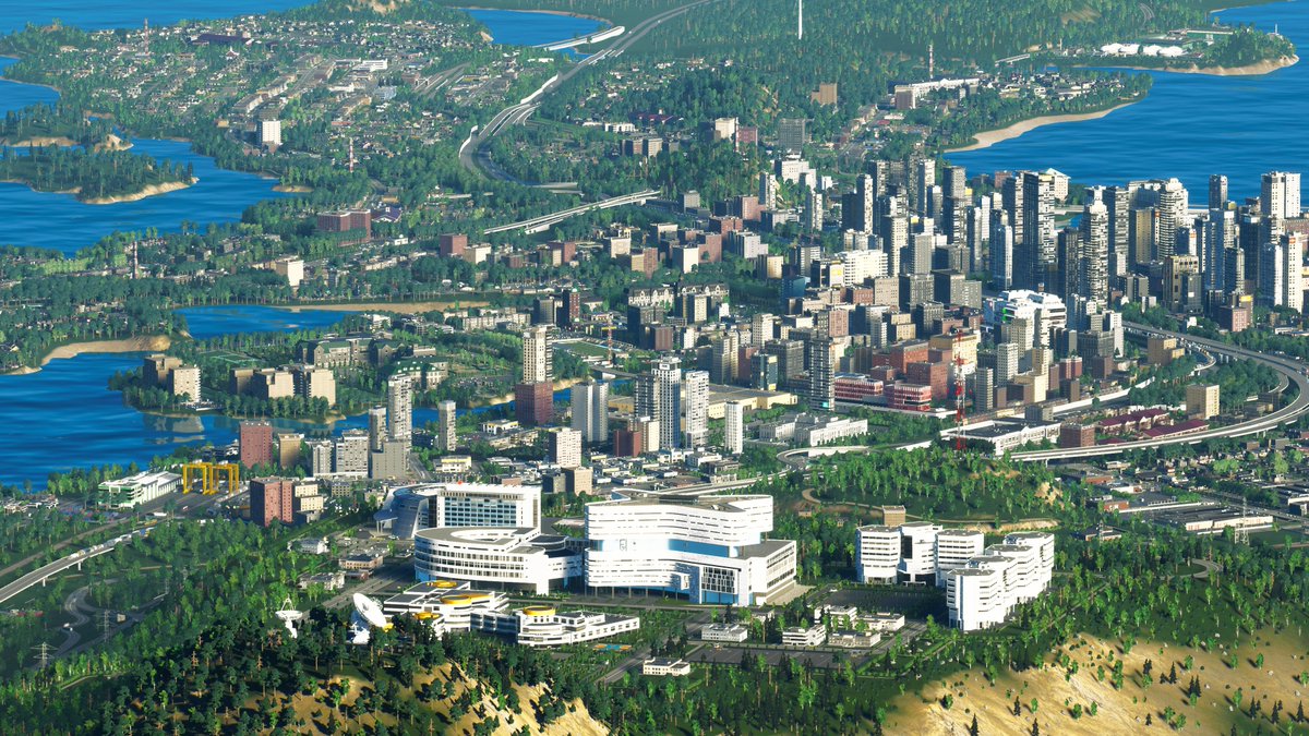 Areas around my #CitiesSkylinesII city #CitiesSkylines2 #ScatteredIsland