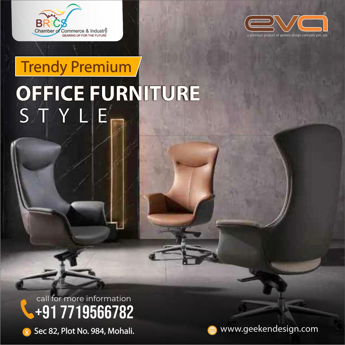 Step into the future of office aesthetics! 🌟 Elevate your workspace with our trendy premium office furniture. Style that speaks volumes! 🪑✨ #OfficeTrends #PremiumFurniture #WorkspaceStyle #EvaFurniture #OfficeChic