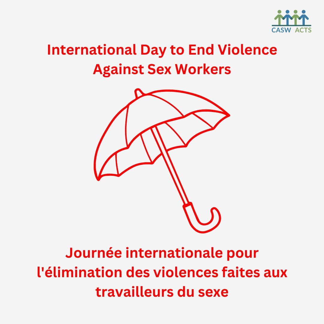 Today we show our solidarity for sex workers and call for their safety to be prioritized. Violence against sex work is far too often also an attack on transwomen, women of colour and immigrants. As social workers, we recognize the dignity of all in the fight for equity.