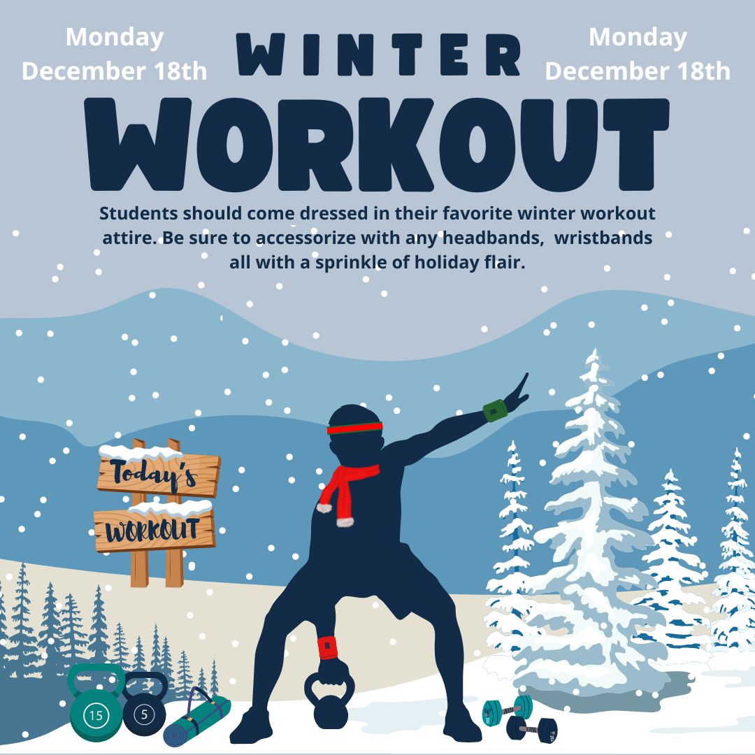 #SpiritWeek starts tomorrow at @D54Keller. Monday's theme will be #WinterWorkout. Workout tip: Lifting dictionaries helps to add definition to your muscles. #TogetherAsOne