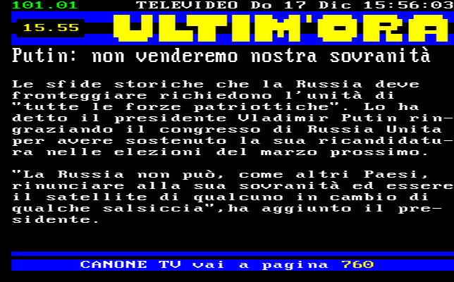 RaiTelevideo's tweet image. #Putin: non venderemo la nostra #sovranità