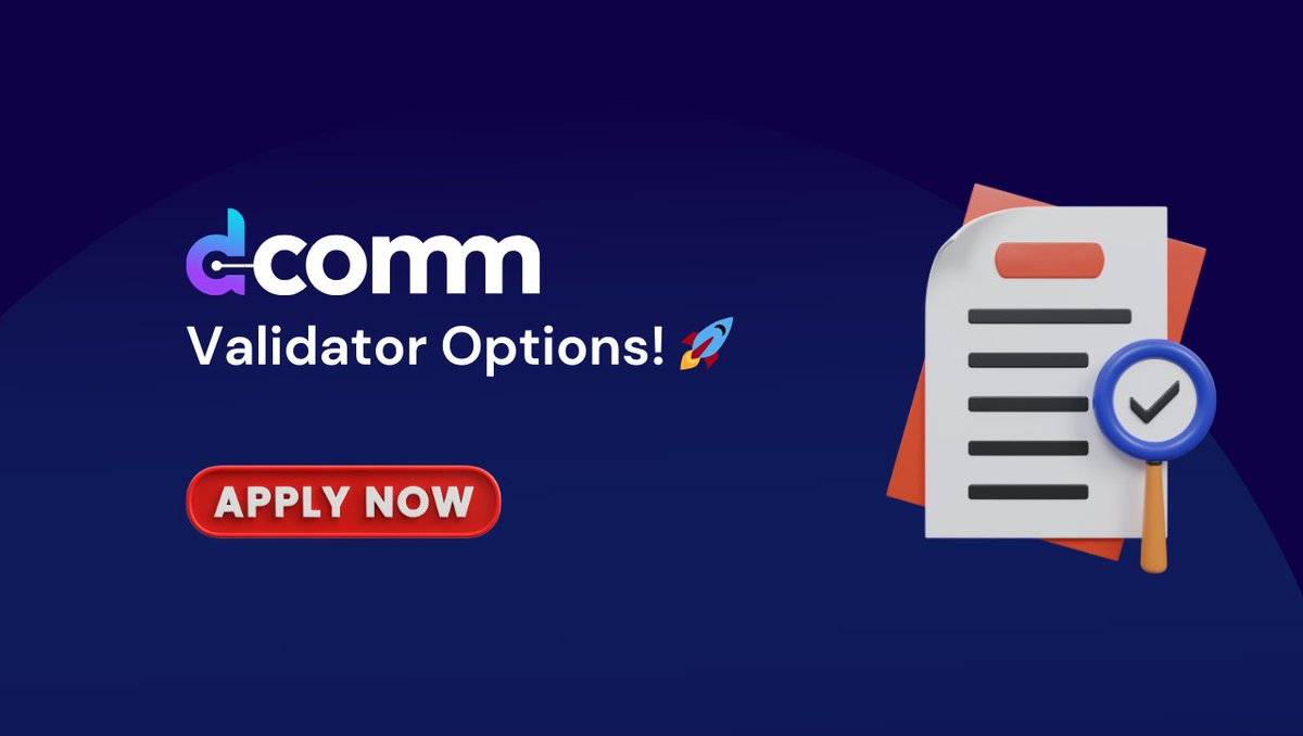 bobsoloagwana's tweet image. Introducing D&apos;Fender Validator Program by DComm!

Before we get into the D&apos;Fender Validator program, I would like to remind you of what validation is,

#DComm #DCommBlockchain #Blockchain #Validator #Cryptocurency
