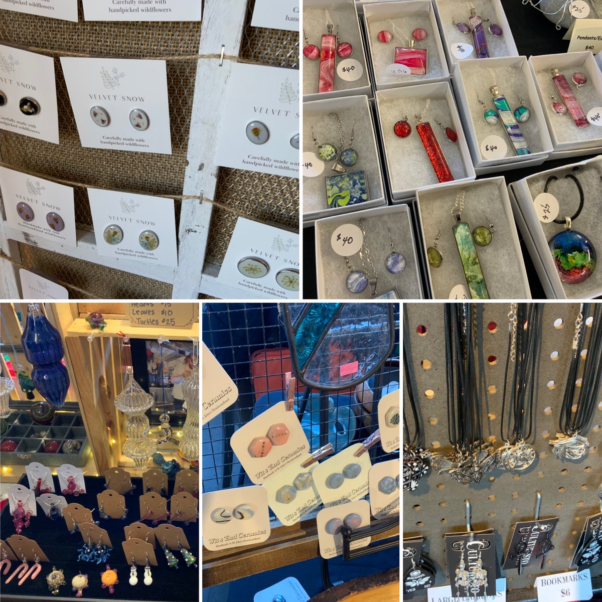 Like all our markets we have some unique jewellery here today until 3pm. #sjfmnl #sjfm #jewllerydesigners #madehere #supportlocalbusinesses #stjohns #holidaygiftideas