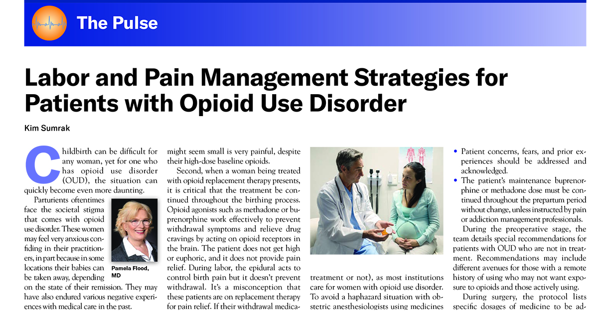 ASAMonitor's tweet image. Laboring patients with opioid use disorder often have negative delivery experiences. This column breaks down misconceptions about parturients with opioid use disorder and offers pain management strategies. ow.ly/RbHU50QfeHt

#OBanes #OpioidUseDisorder #PainManagement