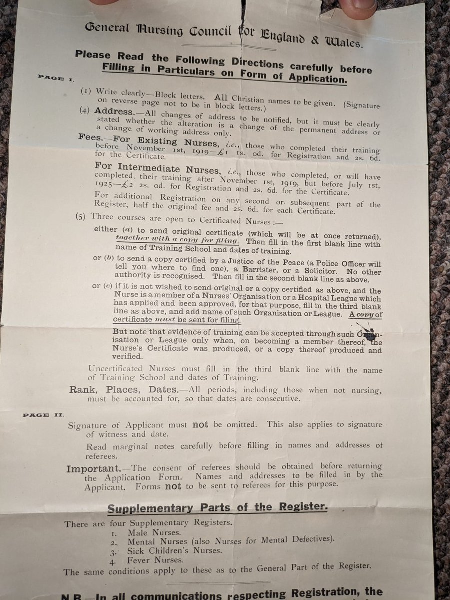 This made me chuckle! Today I sat with my Nan (93) hearing stories about many generations of nurses in my family and she showed me my Great Grandma's certificates. At the bottom of this document from the 1920's is a supplementary register for male nurses!
