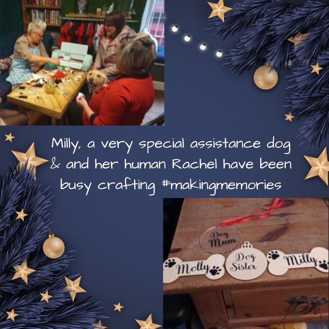 What activities have you been up to with your companions in the run-up to Christmas? Rachel and Milly have been out and about, creating beautifully this yuletide season 🐕‍🦺🐾🎅 #CompanionshipMatters